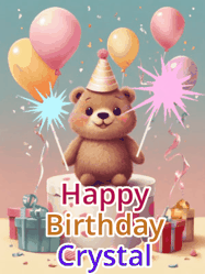 Happy Birthday Crystal GIF