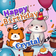 Happy Birthday Crystal GIF
