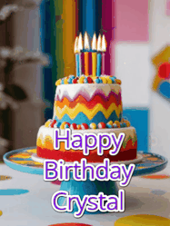 Happy Birthday Crystal GIF