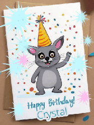 Happy Birthday Crystal GIF