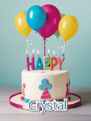 Happy Birthday Crystal GIF