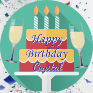 Happy Birthday Crystal GIF