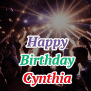 Happy Birthday Cynthia GIF