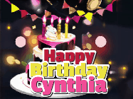 Happy Birthday Cynthia GIF