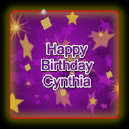 Happy Birthday Cynthia GIF