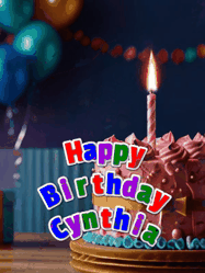 Happy Birthday Cynthia GIF