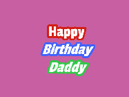 Happy Birthday Daddy GIF: Cute little guy running with balloons to celebrate in this animated happy birthday customizable gif.