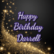Happy Birthday Darrell GIF: A beautiful Animated Happy Birthday GIF full of glitter and fireworks. It reads Happy Birthday Name and can be customized.