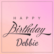 Happy Birthday Debbie GIF: A beautiful birthday cake gif with animated sparkles and glitter Happy Birthday Name you can customize