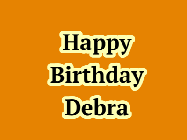 Happy Birthday Debra GIF: Cartoon beer mug birthday gif. Customizable text and beer mug hits the table and foam spills out.