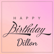 Happy Birthday Dillon GIF: A beautiful birthday cake gif with animated sparkles and glitter Happy Birthday Name you can customize