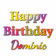 Happy Birthday Dominic GIF