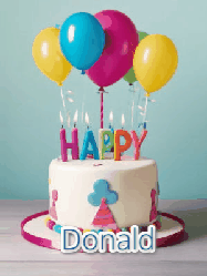 Happy Birthday Donald GIF