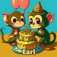 Happy Birthday Earl GIF: What are these cute things with the ugly birthday cake! A name, but no happy birthday. I may have screwed this one up.