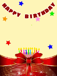 Happy Birthday Earl GIF: Birthday cake animated gif where a birthday cake popups up. Animated confetti and stars, customize text.