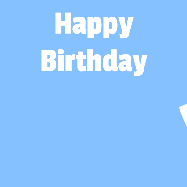 Happy Birthday Elizabeth GIF: A silly animated Happy Birthday GIF with a smiling emoji rolling into scene and leaving behind a birthday cake.