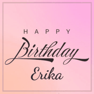 Happy Birthday Erika GIF: A beautiful birthday cake gif with animated sparkles and glitter Happy Birthday Name you can customize