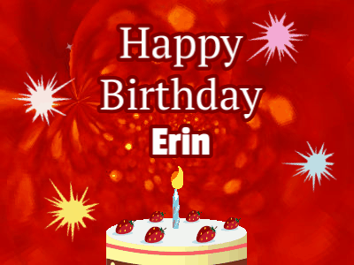 Simple yet charming Happy Birthday Erin GIF number 14 with gentle animated effects