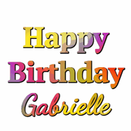 Happy Birthday Gabrielle GIF