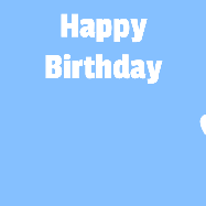 Happy Birthday Gabrielle GIF: A silly animated Happy Birthday GIF with a smiling emoji rolling into scene and leaving behind a birthday cake.