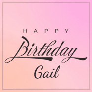 Happy Birthday Gail GIF: A beautiful birthday cake gif with animated sparkles and glitter Happy Birthday Name you can customize