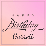 Happy Birthday Garrett GIF: A beautiful birthday cake gif with animated sparkles and glitter Happy Birthday Name you can customize