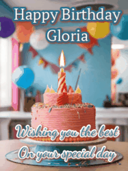 Happy Birthday Gloria GIF