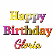 Happy Birthday Gloria GIF