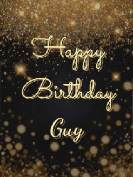 Happy Birthday Guy GIF: A beautiful happy birthday gif on a dark glitter background with bubbles and animation. It reads Happy Birtday. Customize it!