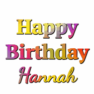 Happy Birthday Hannah GIF