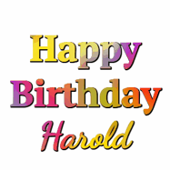 Happy Birthday Harold GIF