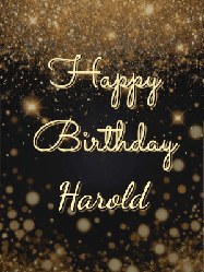 Happy Birthday Harold GIF: A beautiful happy birthday gif on a dark glitter background with bubbles and animation. It reads Happy Birtday. Customize it!