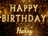 Happy Birthday Harry GIF: Celebrate with this animated happy birthday gif with glitter, sparklers, and a name to customize.