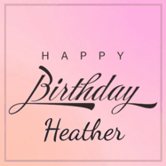 Happy Birthday Heather GIF: A beautiful birthday cake gif with animated sparkles and glitter Happy Birthday Name you can customize