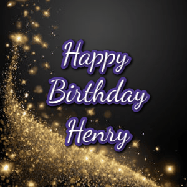 Happy Birthday Henry GIF: A beautiful Animated Happy Birthday GIF full of glitter and fireworks. It reads Happy Birthday Name and can be customized.
