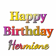 Happy Birthday Hermione GIF