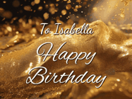Classic Happy Birthday Isabella colorful graphic
