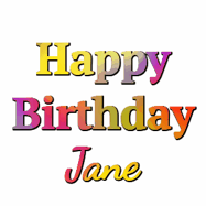 Happy Birthday Jane GIF