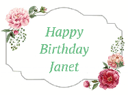 Colorful Happy Birthday Janet GIF