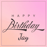 Happy Birthday Jay GIF: A beautiful birthday cake gif with animated sparkles and glitter Happy Birthday Name you can customize