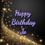 Happy Birthday Jo GIF: A beautiful Animated Happy Birthday GIF full of glitter and fireworks. It reads Happy Birthday Name and can be customized.