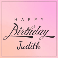 Happy Birthday Judith GIF: A beautiful birthday cake gif with animated sparkles and glitter Happy Birthday Name you can customize