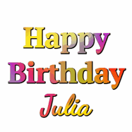 Happy Birthday Julia GIF