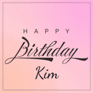 Happy Birthday Kim GIF: A beautiful birthday cake gif with animated sparkles and glitter Happy Birthday Name you can customize