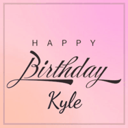Happy Birthday Kyle GIF: A beautiful birthday cake gif with animated sparkles and glitter Happy Birthday Name you can customize