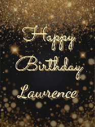 Happy Birthday Lawrence GIF: A beautiful happy birthday gif on a dark glitter background with bubbles and animation. It reads Happy Birtday. Customize it!