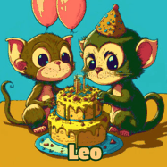 Happy Birthday Leo GIF: What are these cute things with the ugly birthday cake! A name, but no happy birthday. I may have screwed this one up.