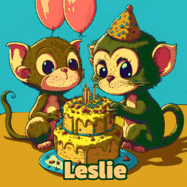 Happy Birthday Leslie GIF: What are these cute things with the ugly birthday cake! A name, but no happy birthday. I may have screwed this one up.