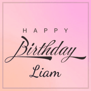 Happy Birthday Liam GIF: A beautiful birthday cake gif with animated sparkles and glitter Happy Birthday Name you can customize