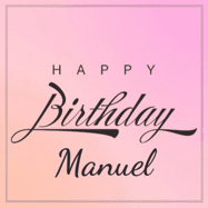 Happy Birthday Manuel GIF: A beautiful birthday cake gif with animated sparkles and glitter Happy Birthday Name you can customize